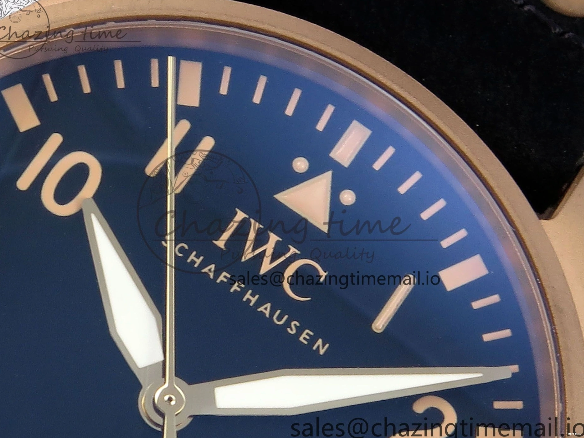 MIROTIME 0124 Affordable Big Pilot IW329703 M+F 1:1 Best Edition Black Dial on Black Nylon Strap MY 7004